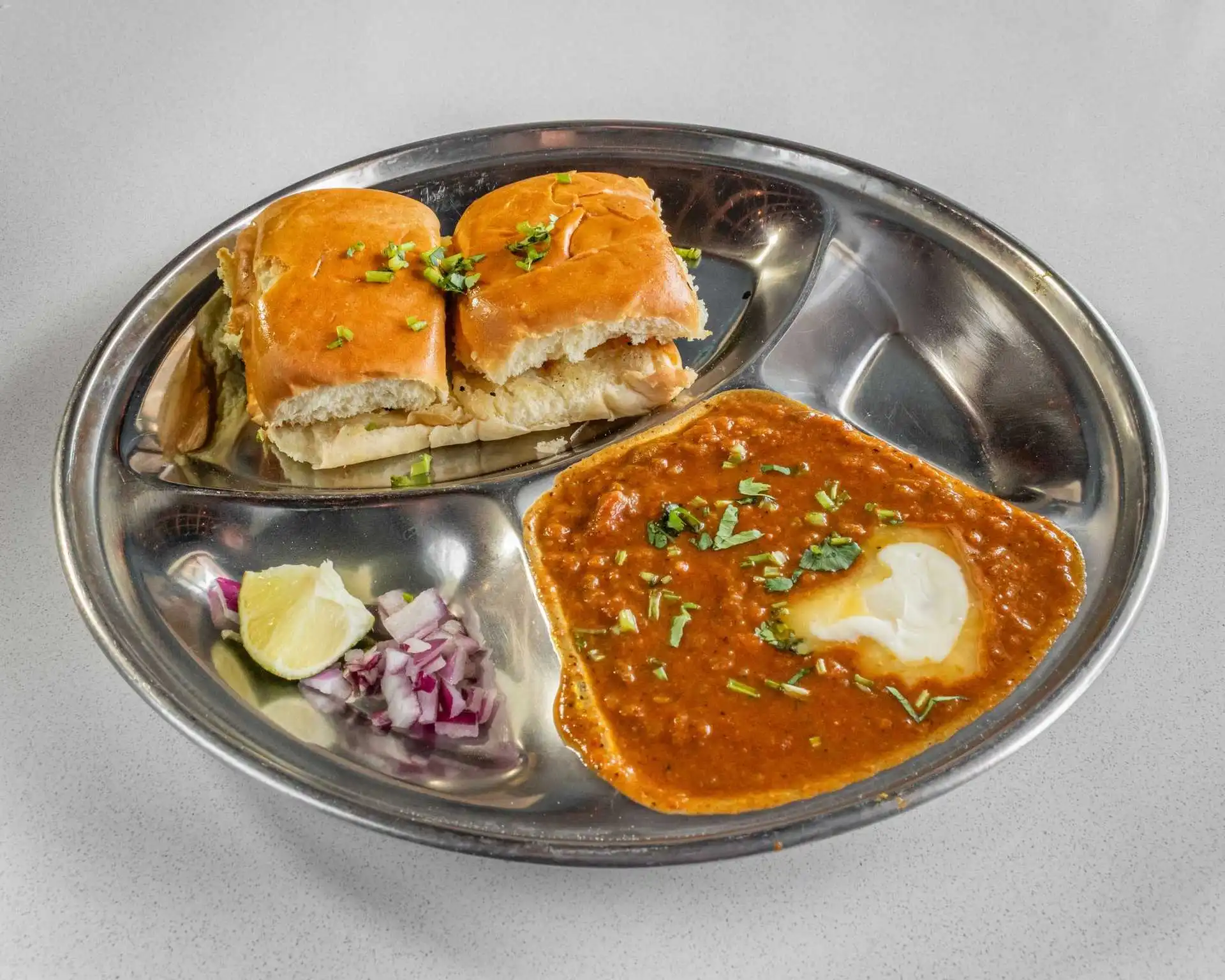 Pav Bhaji Indian street food at United Punjab Winnipeg